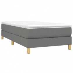 Boxspringbett Dunkelgrau 90x190 cm Stoff