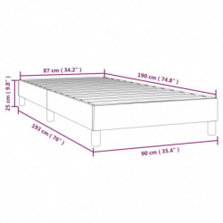 Boxspringbett Dunkelgrau 90x190 cm Stoff