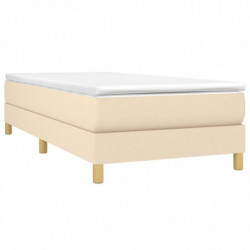 Boxspringbett Creme 90x190 cm Stoff