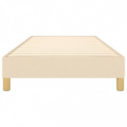 Boxspringbett Creme 90x190 cm Stoff