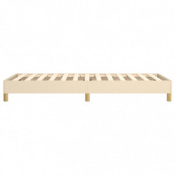 Boxspringbett Creme 90x190 cm Stoff