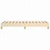 Boxspringbett Creme 90x190 cm Stoff