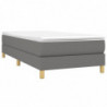 Boxspringbett Dunkelgrau 90x200 cm Stoff