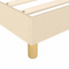 Boxspringbett Creme 90x200 cm Stoff