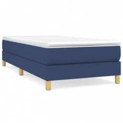 Boxspringbett Blau 90x200 cm Stoff