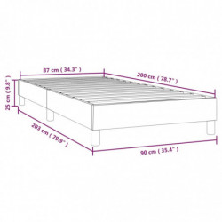 Boxspringbett Blau 90x200 cm Stoff