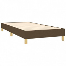 Boxspringbett Dunkelbraun 100x200 cm Stoff