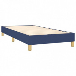 Boxspringbett Blau 100x200 cm Stoff