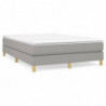 Boxspringbett Hellgrau 140x190 cm Stoff