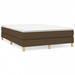 Boxspringbett Dunkelbraun 140x190 cm Stoff