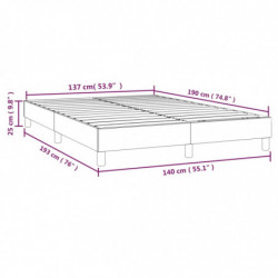 Boxspringbett Dunkelbraun 140x190 cm Stoff