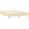 Boxspringbett Creme 140x190 cm Stoff