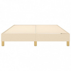 Boxspringbett Creme 140x190 cm Stoff