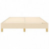 Boxspringbett Creme 140x190 cm Stoff