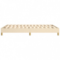 Boxspringbett Creme 140x190 cm Stoff