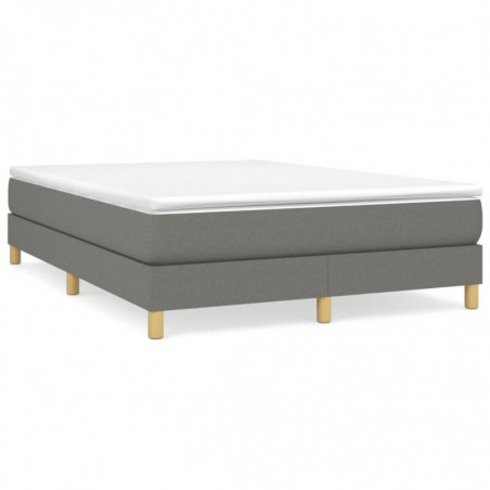 Boxspringbett Dunkelgrau 140x200 cm Stoff