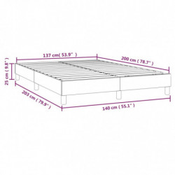 Boxspringbett Creme 140x200 cm Stoff