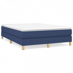 Boxspringbett Blau 140x200 cm Stoff