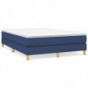 Boxspringbett Blau 140x200 cm Stoff