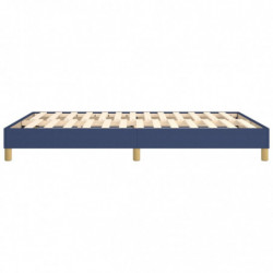 Boxspringbett Blau 140x200 cm Stoff