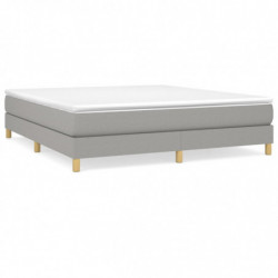 Boxspringbett Hellgrau 160x200 cm Stoff