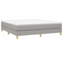 Boxspringbett Hellgrau 160x200 cm Stoff