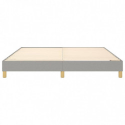 Boxspringbett Hellgrau 160x200 cm Stoff