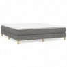 Boxspringbett Dunkelgrau 160x200 cm Stoff