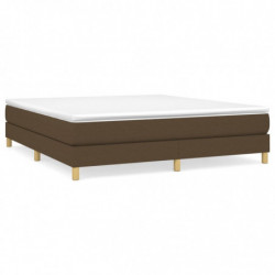 Boxspringbett Dunkelbraun 160x200 cm Stoff