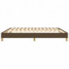 Boxspringbett Dunkelbraun 160x200 cm Stoff