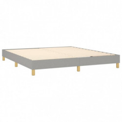 Boxspringbett Hellgrau 180x200 cm Stoff