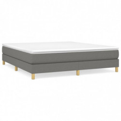 Boxspringbett Dunkelgrau 180x200 cm Stoff