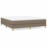 Boxspringbett Taupe 180x200 cm Stoff