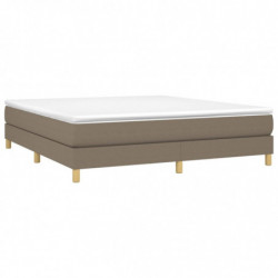 Boxspringbett Taupe 180x200 cm Stoff