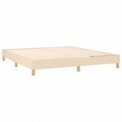 Boxspringbett Creme 180x200 cm Stoff