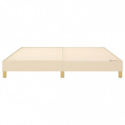 Boxspringbett Creme 180x200 cm Stoff