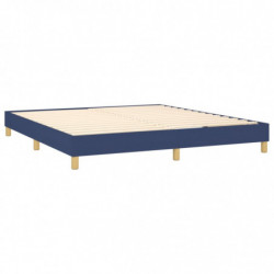 Boxspringbett Blau 180x200 cm Stoff