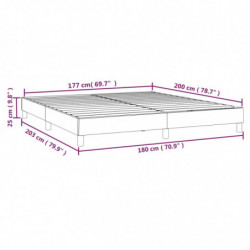 Boxspringbett Blau 180x200 cm Stoff