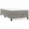 Boxspringbett Hellgrau 90x200 cm Samt