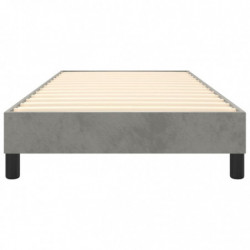 Boxspringbett Hellgrau 90x200 cm Samt