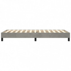 Boxspringbett Hellgrau 90x200 cm Samt