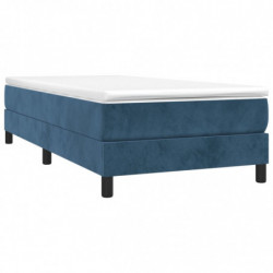 Boxspringbett Dunkelblau 90x200 cm Samt