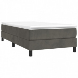 Boxspringbett Dunkelgrau 100x200 cm Samt