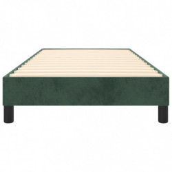 Boxspringbett Dunkelgrün 100x200 cm Samt