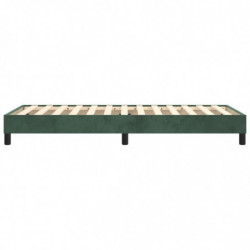 Boxspringbett Dunkelgrün 100x200 cm Samt