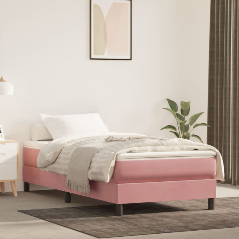 Boxspringbett Rosa 100x200 cm Samt