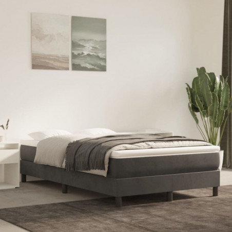 Boxspringbett Dunkelgrau 120x200 cm Samt