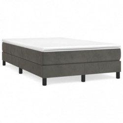 Boxspringbett Dunkelgrau 120x200 cm Samt