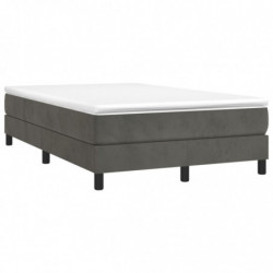 Boxspringbett Dunkelgrau 120x200 cm Samt