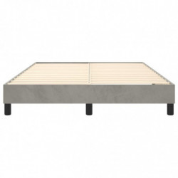 Boxspringbett Hellgrau 140x190 cm Samt